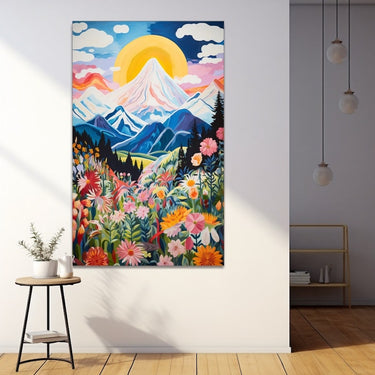 Abstract Mountain Canvas Wall Art